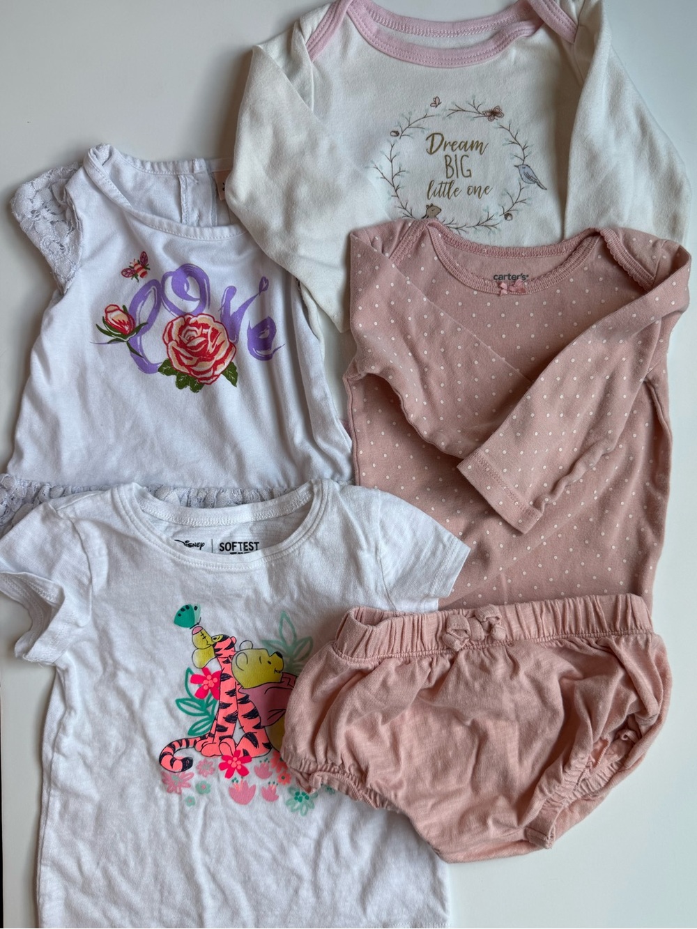 S/5 Baby Girl 18M T-Shirts, Bodysuits, and Diaper Cover